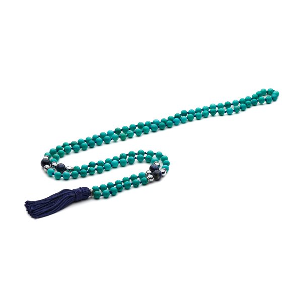 Collana Antracite Mala Tibetani 108 Grani in Pietre dure MT15 KRABI - MT15 KRABI